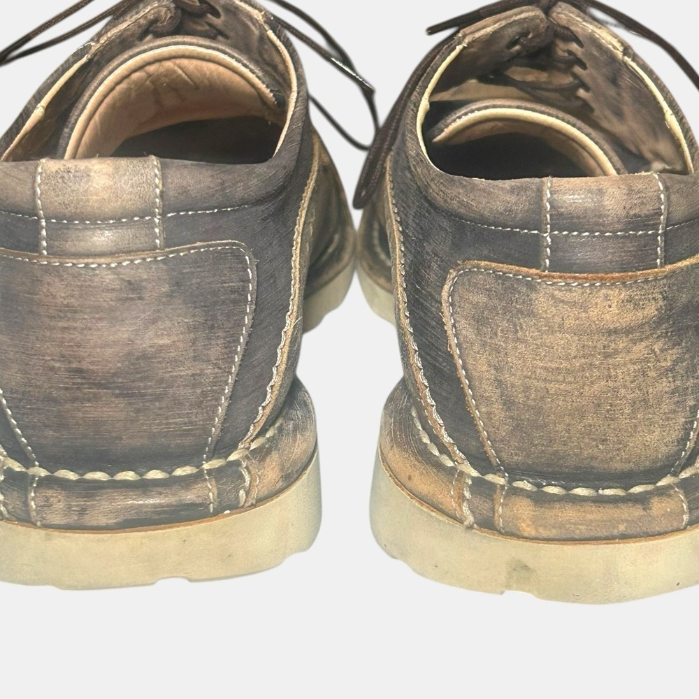Mezlan MUZIO Distressed Leather Oxfords | Size 8 M | Hand-Finished Spain - Picture 6 of 11